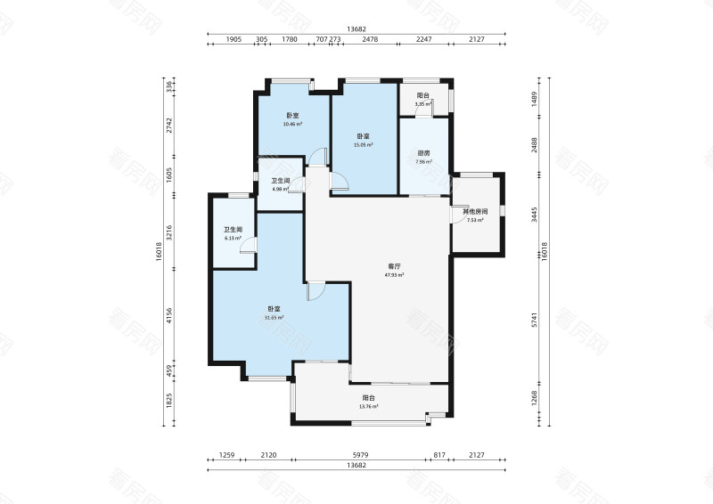 星汇隽庭小区3室2厅户型图