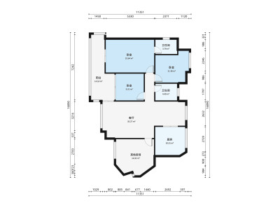锦绣荣城小区3室1厅户型图5