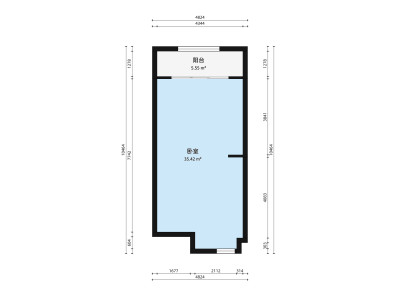 欧雅豪庭小区1室1厅户型图1