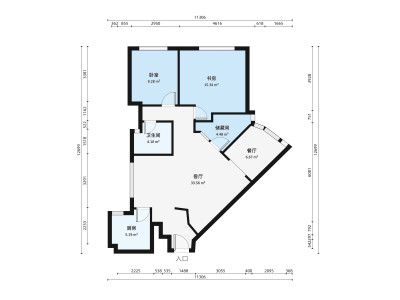 富华阁小区2室2厅户型图1