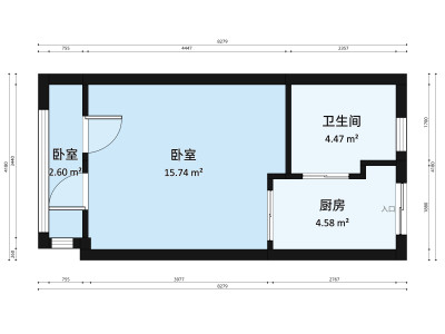 万科第五园五期小区1室0厅户型图4
