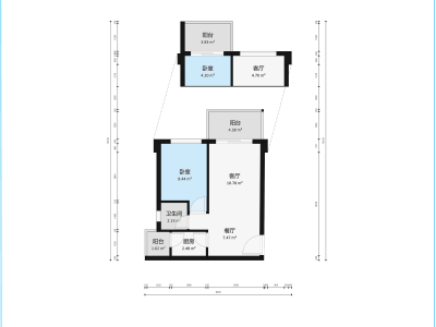 花样年花乡小区1室2厅1卫户型图5