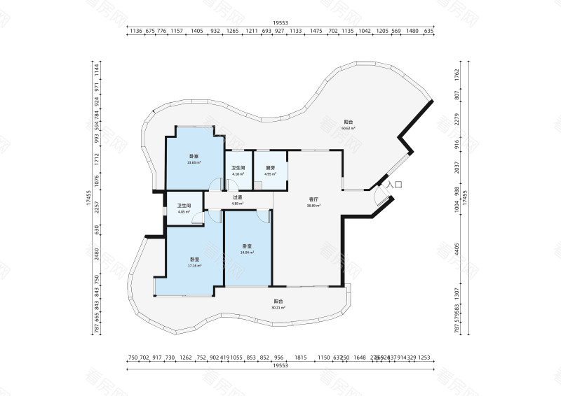 顺景壹号院小区3室2厅户型图