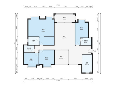 锦绣荣城小区4室2厅户型图3