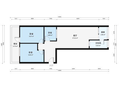 十小区小区3室1厅户型图1