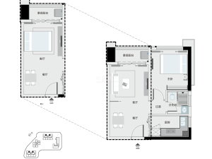 蓝郡公馆 盐田区51平1房1厅总价169万深圳盐田区沙头角二手房图片