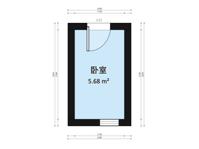 康逸豪园小区1室0厅户型图1