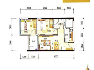 凯旋天玺名庭 2室1厅 50.75㎡ 满五唯一深圳龙岗区布吉街二手房图片