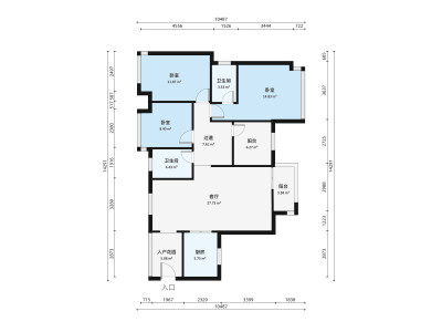 水岸华庭小区4室2厅户型图2