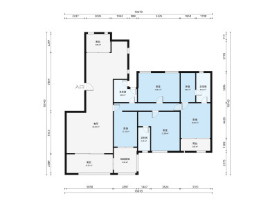 城东名门小区4室2厅户型图1