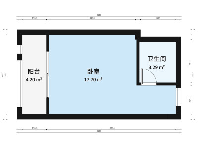 中仪花园小区1室0厅户型图4