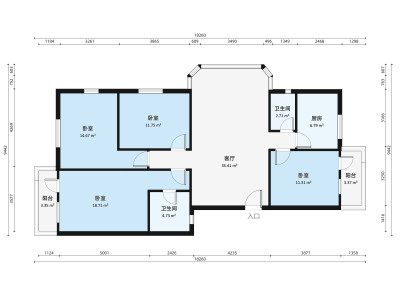 长堤路小区4室2厅户型图1