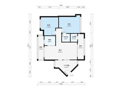 港隆花园小区2室2厅户型图1