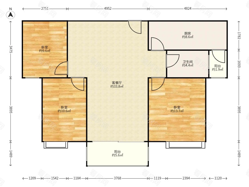 中海国际社区锦园 房东诚意出售，看房方便！_中海国际社区锦园二手房户型图片12