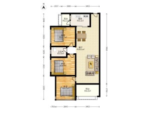 旭日领御园 3室2厅 89.13㎡ 满五唯一_旭日领御园二手房户型图片3