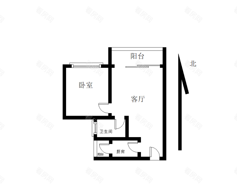 皇庭世纪小区1室1厅1卫户型图19