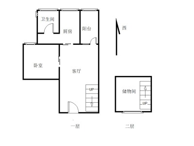 南荔苑小区1室1厅1卫户型图1